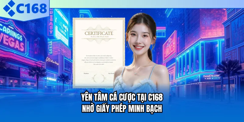 Yên tâm cá cược tại C168 nhờ giấy phép minh bạch Yên tâm cá cược tại C168 nhờ giấy phép minh bạch
